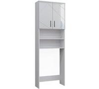 Vicco Armoire pour Machine à Laver Irma, Blanc Brillant/Blanc, 64 x 190.5 cm