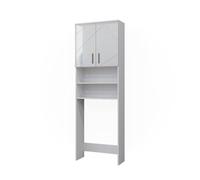 Vicco Armoire pour Machine à Laver Irma, Blanc Haute Brillance, 64x190.5cm, Convient pour Le Rangement et comme surélévateur pour Machines à Laver