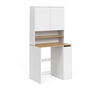 Vicco Armoire pour Machine à Laver Viktor, Blanc/Chêne Artisan, 93.6x88.2cm 2 pièces avec étagère