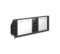 Vicco Armoire sous Pente de Toit Rion, Anthracite/Blanc Brillant, Lot de 5