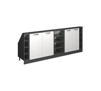 Vicco Armoire sous Pente de Toit Rion, Anthracite/Blanc Campagne, Lot de 5