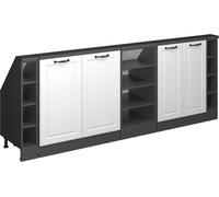 Vicco Armoire sous pente de toit Rion, Lot de 5, Anthracite/Blanc Campagne