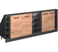 Vicco Armoire sous pente de toit Rion, Lot de 5, Anthracite/chêne doré