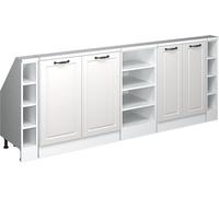 Vicco Armoire sous pente de toit Rion, Lot de 5, Blanc/Blanc Campagne
