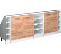 Vicco Armoire sous pente de toit Rion, Lot de 5, Chêne blanc/force de l'or