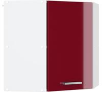 Vicco Armoire suspendue universelle R-Line, 57 cm armoire d'angle suspendue avec porte, Rouge bordeaux Haute brillance/Blanc
