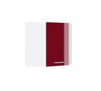 Vicco Armoire Suspendue Universelle R-Line, Rouge Bordeaux Haute Brillance/Blanc, 57 cm Armoire d'angle Suspendue avec Porte