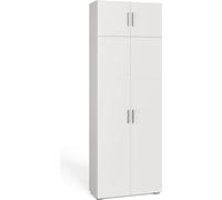 Vicco Armoire universelle Ingo, 80x182.4cm avec rehausse d'armoire, Blanc/Blanc