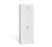 Vicco Armoire Universelle Ingo, Blanc, 80x182.4cm avec rehausse d'armoire