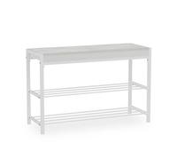 Vicco Banc à Chaussures Borneo, Blanc, 80x52cm, utilisable pour Le Rangement des Chaussures et comme siège