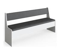 Vicco Banquette d'angle salle à manger Roman, Blanc, 166 x 42 cm