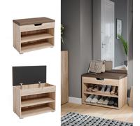 Vicco banc de rangement pour chaussures Rolfe étagère sonoma 6 paires