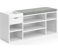 Vicco banc pour chaussures Eleon, Blanc, 101 x 45 cm