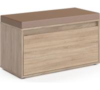 Banc VICCO IKER, banc à chaussures, sonoma, meuble à chaussures, siège, espace de rangement, coffre avec assise