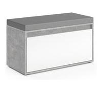 Vicco Banc pour Chaussures Iker, Béton/Blanc, 80 x 45 cm