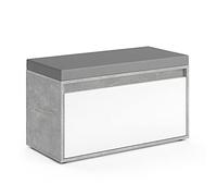 Vicco Banc pour Chaussures Iker, Béton, 80x45cm, Compatible avec d'autres Meubles de la série Iker