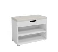 Vicco Banc pour Chaussures Rolfe, Blanc, 60x45cm, pour Le Rangement des Chaussures et Compatible avec Les Meubles Rolfe