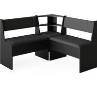 Vicco Banquette d'angle salle à manger Roman, 120 x 120 cm, Noir