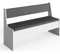 Vicco Banquette de salle à manger Roman, Blanc, 136 x 42 cm