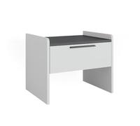 Vicco Banquette de Salle à Manger Roman, Blanc/Anthracite, 53.5x41.1cm avec 1 tiroir