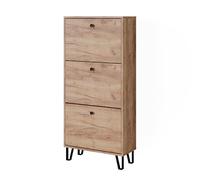 Vicco Basculeur à chaussures Siri, Chêne de force doré, 60x130cm avec 3 tiroirs rabattables