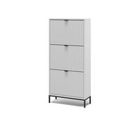 Vicco Benne à chaussures Eliza, Blanc, 60x130cm avec 3 tiroirs pliants