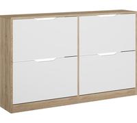 Vicco Benne à chaussures Luca, 116.6x72.5cm avec 4 compartiments, Sonoma/blanc