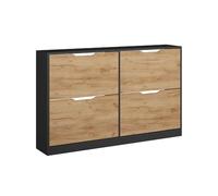 Vicco Benne à chaussures Luca, Anthracite/chêne doré, 116.6x72.5cm avec 4 compartiments