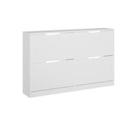 Vicco Benne à chaussures Luca, Blanc, 116.6x72.5cm avec 4 compartiments