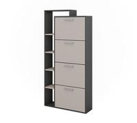 Vicco Benne à chaussures Orlando, 80x166.1cm avec 4 compartiments, Anthracite/gris