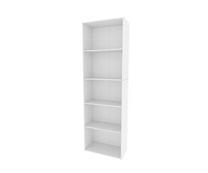Vicco Bibliothèque Bob, Blanc, 60x190cm avec 5 Compartiments