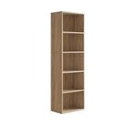 Vicco Bibliothèque Bob, Sonoma, 40x132cm avec 5 Compartiments, pour Le Rangement et la présentation de Livres et de classeurs