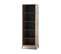 Vicco Bibliothèque Eliza, Chêne Viking, 60x180cm | avec 5 compartiments, convient pour le rangement de livres et d’objets de décoration