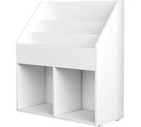 Vicco bibliothèque Enfant Conny, Blanc/Blanc, 72 x 79 cm avec de Grandes étagères
