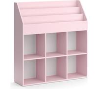 Vicco bibliothèque enfant Luigi, 107.2 x 114.2 cm sans boîtes pliantes, Rose