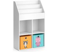 Vicco bibliothèque enfant Luigi, 72 x 114.2 cm avec 2 boxes pliants, Blanc