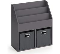 Vicco bibliothèque enfant Luigi, 72 x 79 cm avec 2 boxes pliants opt.1, Gris