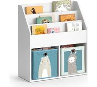 Vicco bibliothèque enfant Luigi, 72 x 79 cm avec 2 boxes pliants opt.6, Blanc