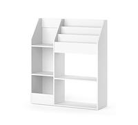 Vicco Bibliothèque Enfant Luigi, Blanc, 100.4x114.2cm sans boîtes Pliantes, combinable pour Le Rangement des Jouets et des Livres