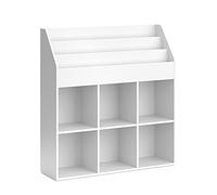 Vicco Bibliothèque Enfant Luigi, Blanc, 107.2x114.2cm, combinable pour Le Rangement des Jouets et des Livres