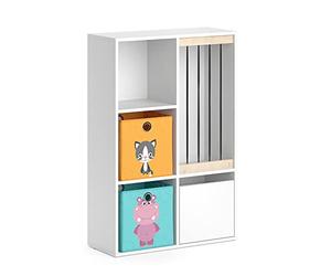 Vicco Bibliothèque Enfant Luigi, Blanc, 29.2x107.8cm