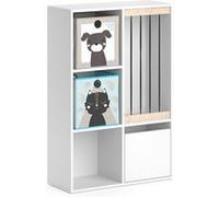 Vicco Bibliothèque enfant Luigi, Blanc, 29.2x107.8cm avec 2 boxes pliants opt.4 Blanc G