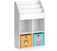 Vicco Bibliothèque enfant Luigi, Blanc, 72x114.2cm avec 2 boxes pliants Blanc G