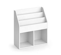 Vicco Bibliothèque Enfant Luigi, Blanc, 72x79cm sans boîtes Pliantes, combinable pour Le Rangement de Livres et de Jouets