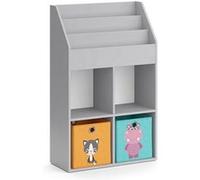 Vicco bibliothèque Enfant Luigi, Gris, 72 x 114.2 cm avec 2 Boxes pliants