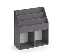 Vicco Bibliothèque Enfant Luigi, Gris, 72x79cm, combinable pour Le Rangement de Livres et de Jouets