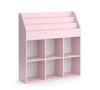 Vicco Bibliothèque Enfant Luigi, Rose, 107.2x114.2cm sans boîtes Pliantes, combinable pour Le Rangement des Jouets et des Livres