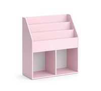 Vicco Bibliothèque Enfant Luigi, Rose, 72x79cm sans boîtes Pliantes, combinable pour Le Rangement de Livres et de Jouets