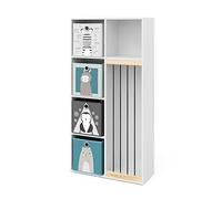 Vicco Bibliothèque Enfant Marvin, Blanc, 72x143cm