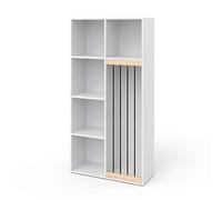 Vicco Bibliothèque Enfant Marvin, Blanc, 72x143cm | convient pour le rangement des jouets et des livres